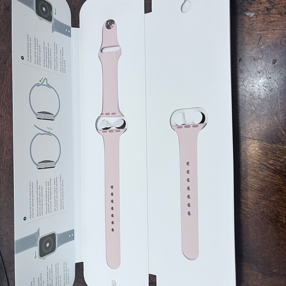 Apple Watch Sport Band - Gold Stainless Steel Pin - Pink Sand (New in Box) - Picture 6 of 15